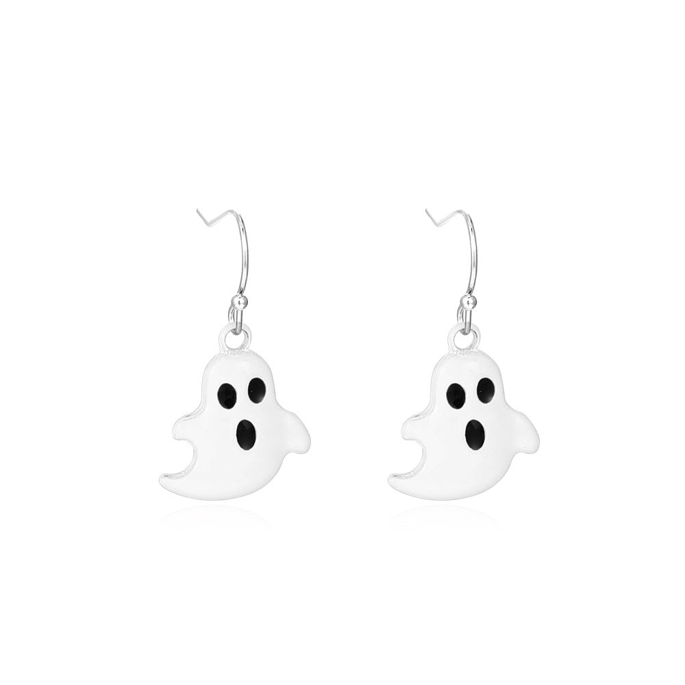 Wholesale Halloween Fun Ghost Pumpkin Spider Alloy Earrings